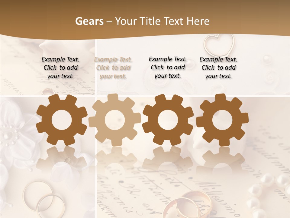 Wedding Background Set Symbol PowerPoint Template