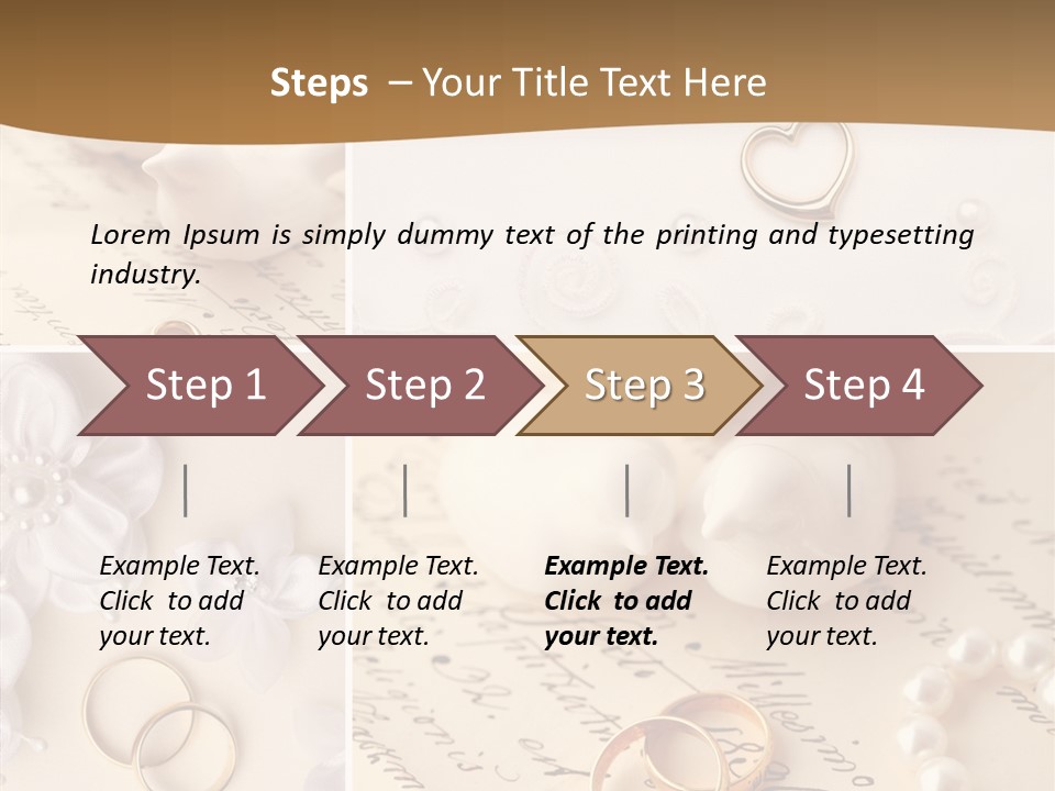 Wedding Background Set Symbol PowerPoint Template