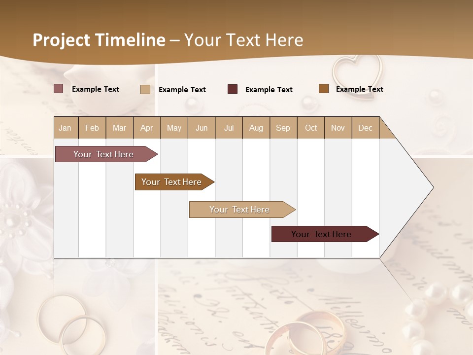 Wedding Background Set Symbol PowerPoint Template