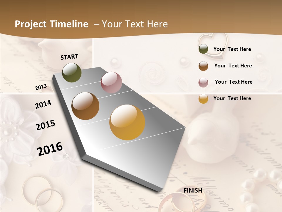 Wedding Background Set Symbol PowerPoint Template