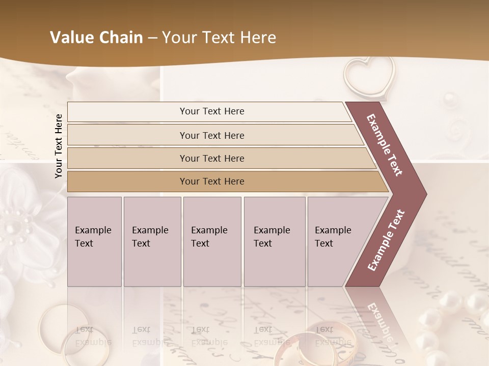 Wedding Background Set Symbol PowerPoint Template