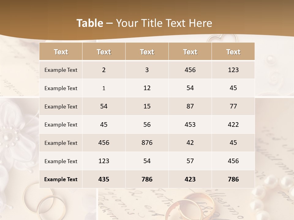 Wedding Background Set Symbol PowerPoint Template