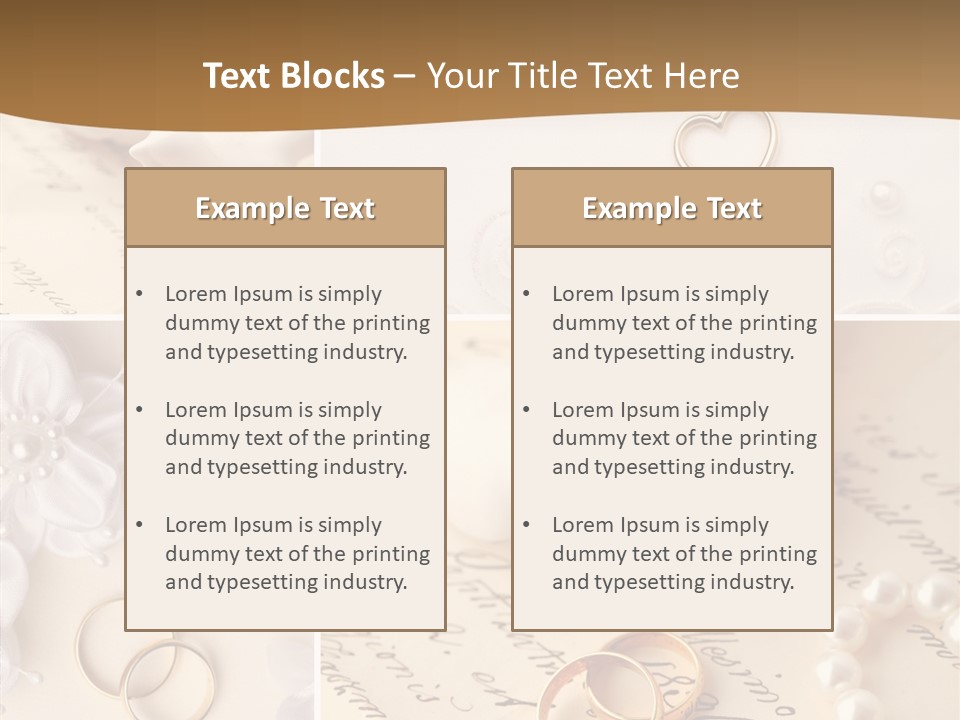 Wedding Background Set Symbol PowerPoint Template