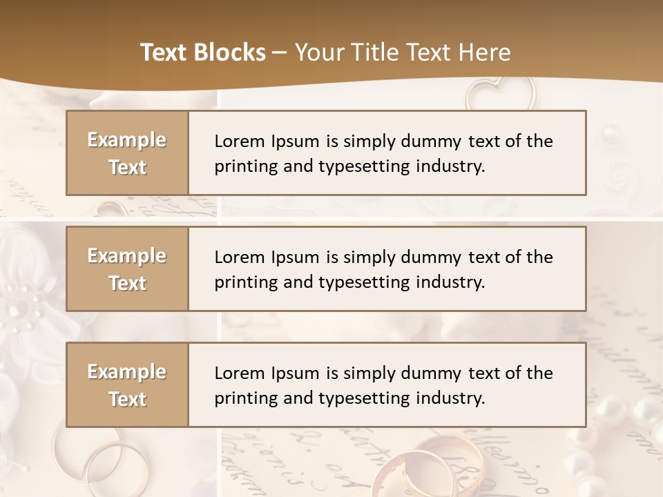 Wedding Background Set Symbol PowerPoint Template