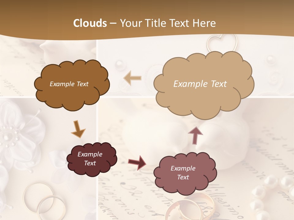 Wedding Background Set Symbol PowerPoint Template