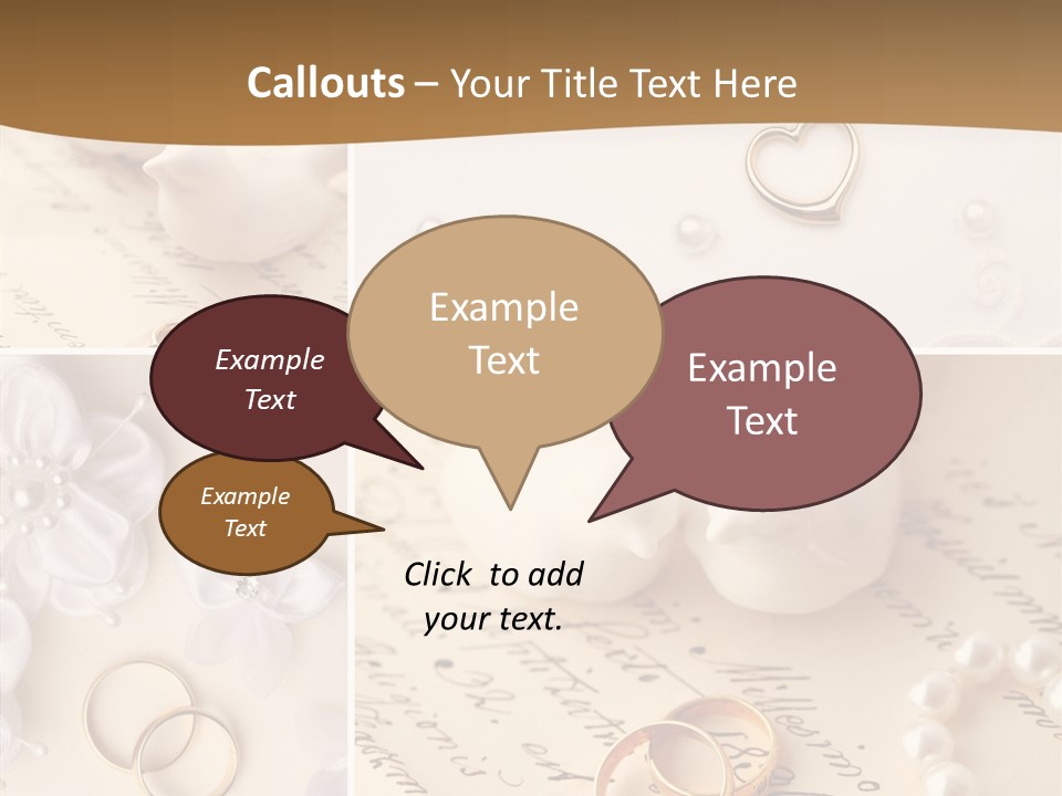 Wedding Background Set Symbol PowerPoint Template