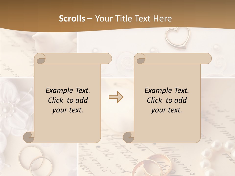 Wedding Background Set Symbol PowerPoint Template