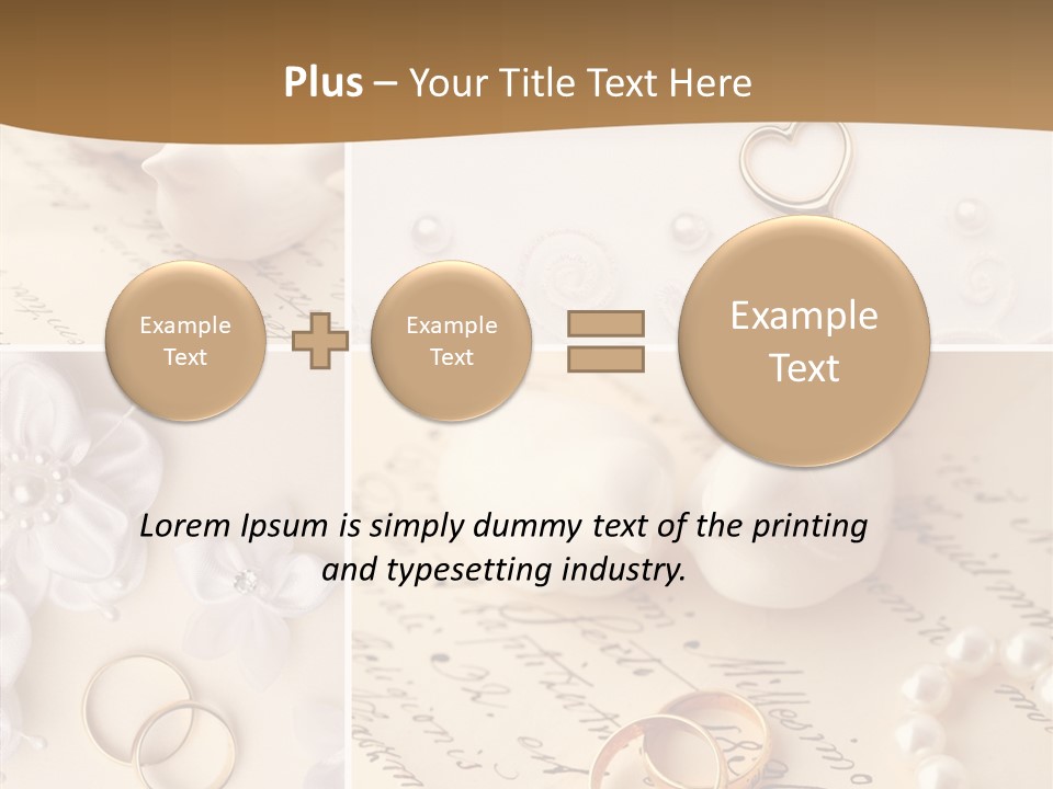 Wedding Background Set Symbol PowerPoint Template