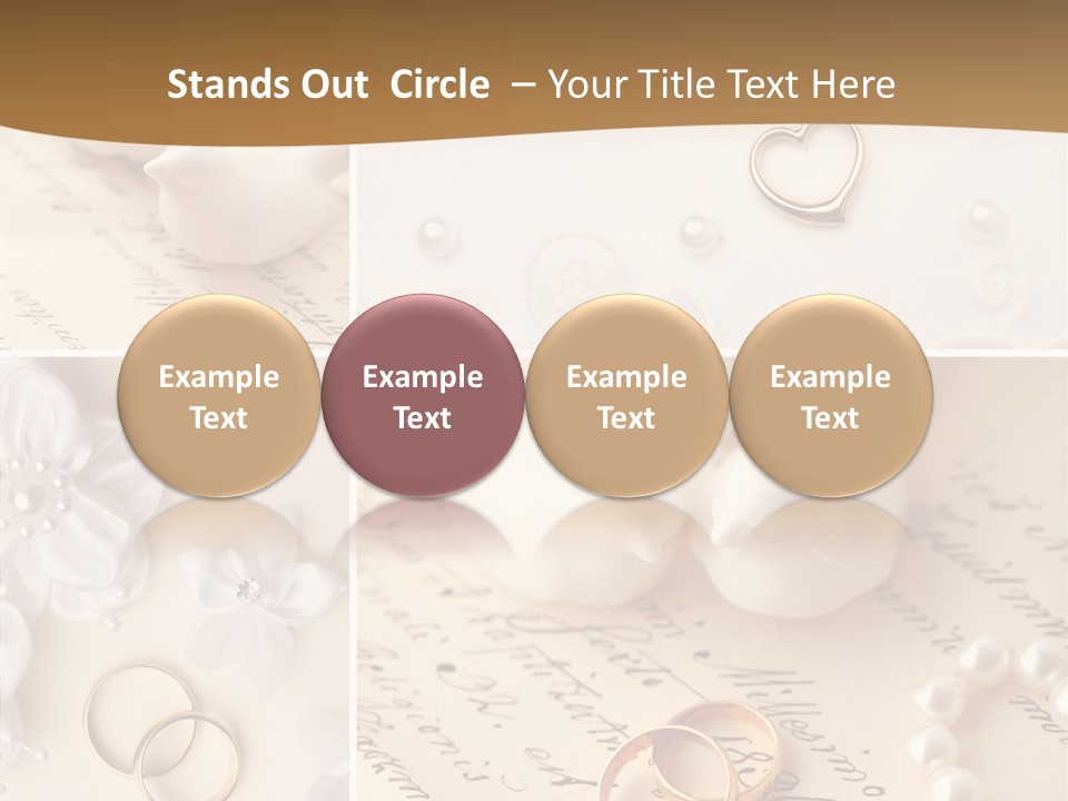 Wedding Background Set Symbol PowerPoint Template