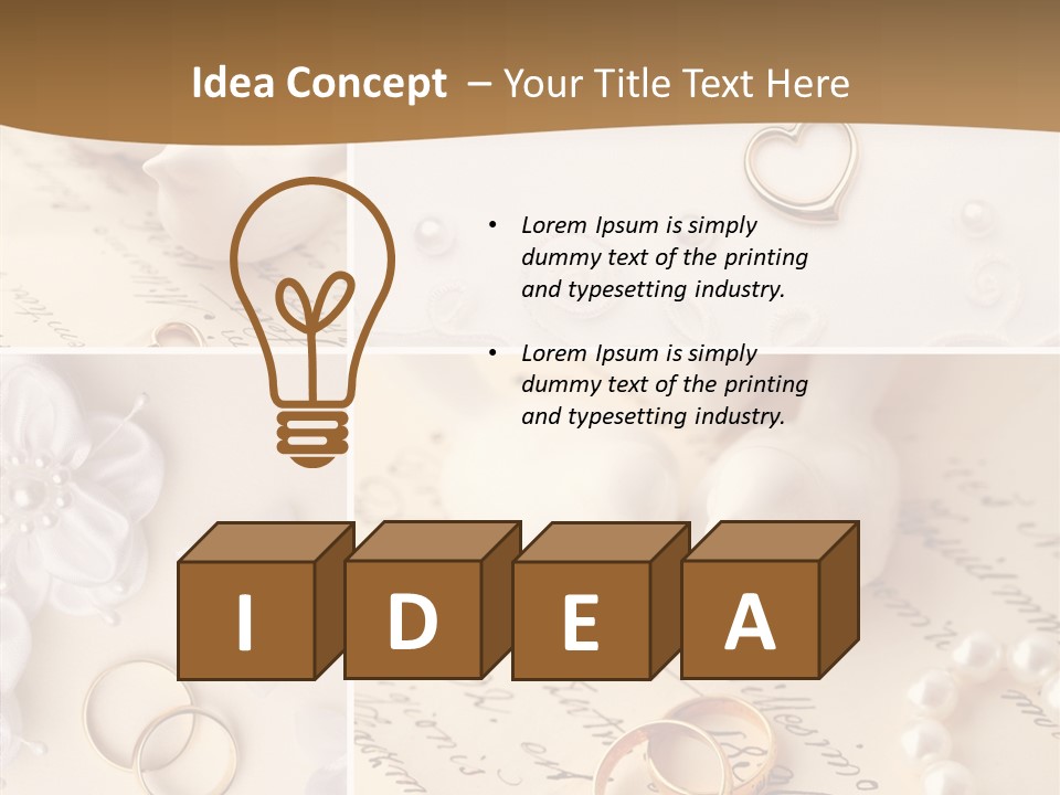 Wedding Background Set Symbol PowerPoint Template