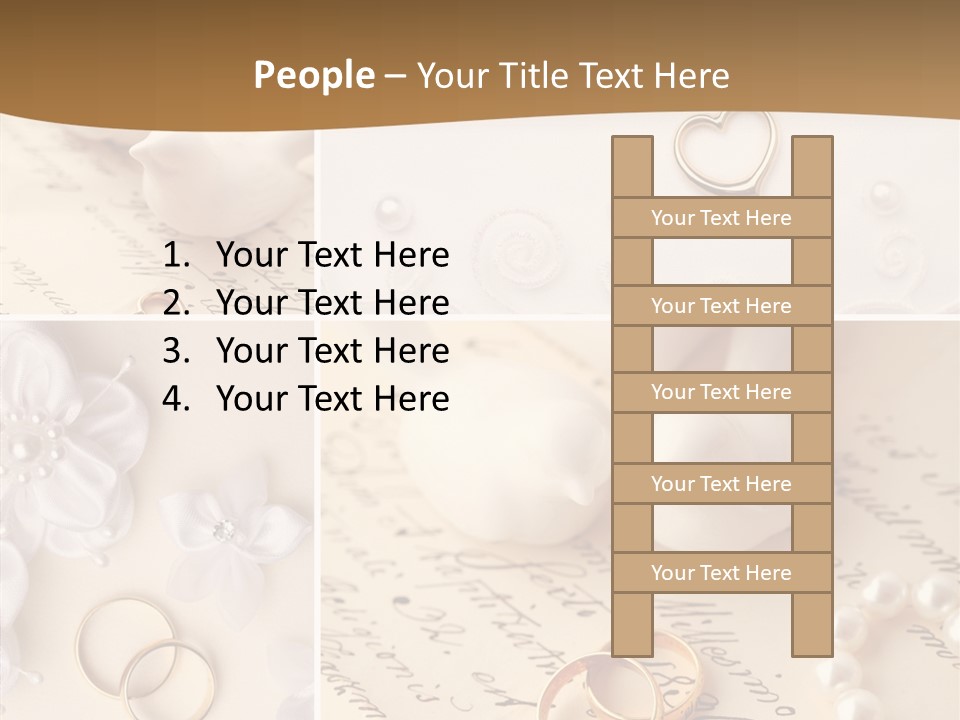 Wedding Background Set Symbol PowerPoint Template