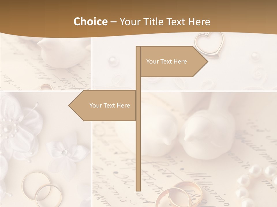 Wedding Background Set Symbol PowerPoint Template