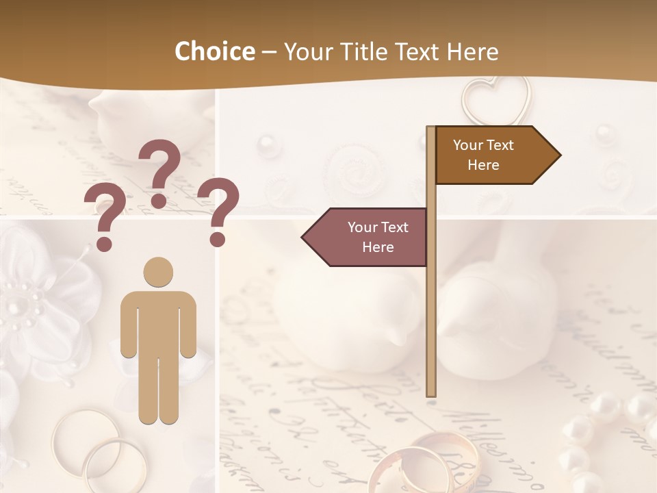 Wedding Background Set Symbol PowerPoint Template