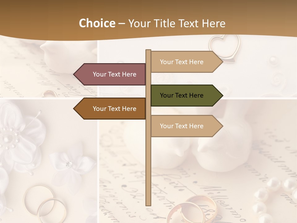 Wedding Background Set Symbol PowerPoint Template
