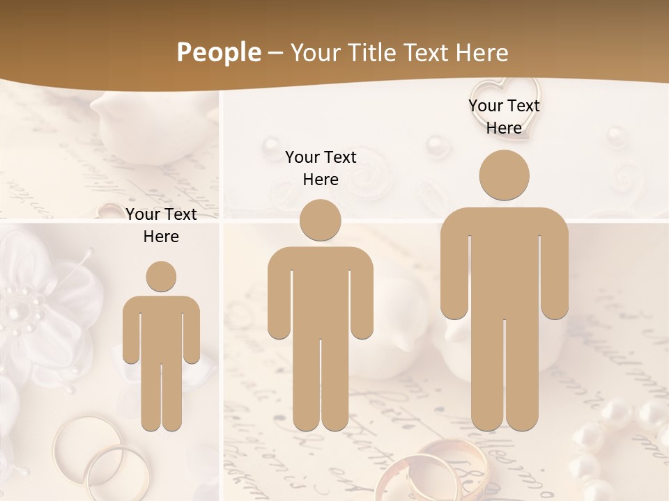 Wedding Background Set Symbol PowerPoint Template