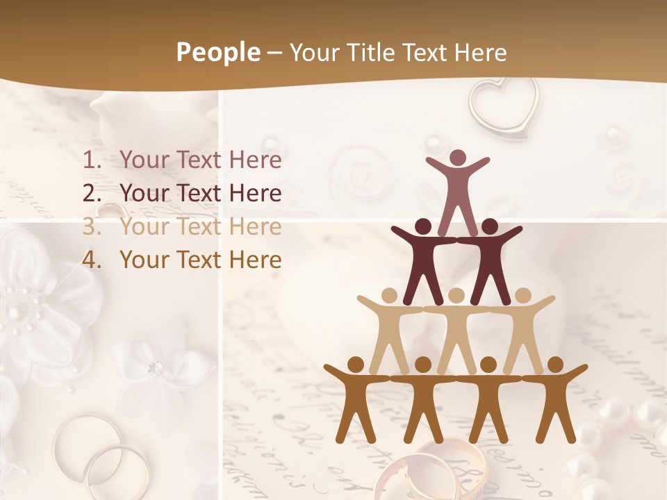 Wedding Background Set Symbol PowerPoint Template