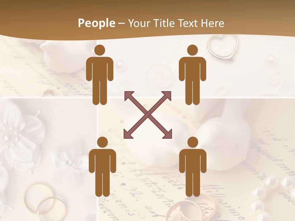 Wedding Background Set Symbol PowerPoint Template