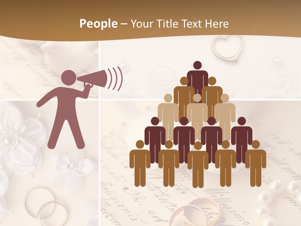 Wedding Background Set Symbol PowerPoint Template