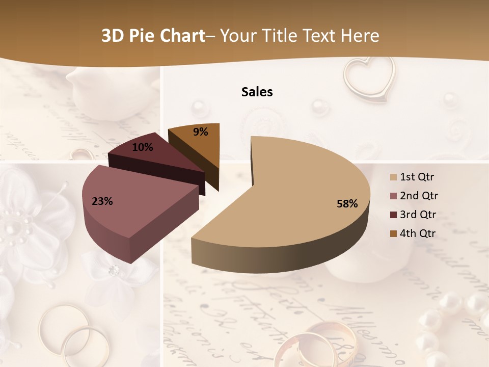Wedding Background Set Symbol PowerPoint Template