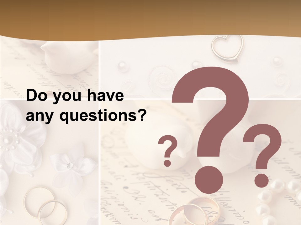 Wedding Background Set Symbol PowerPoint Template