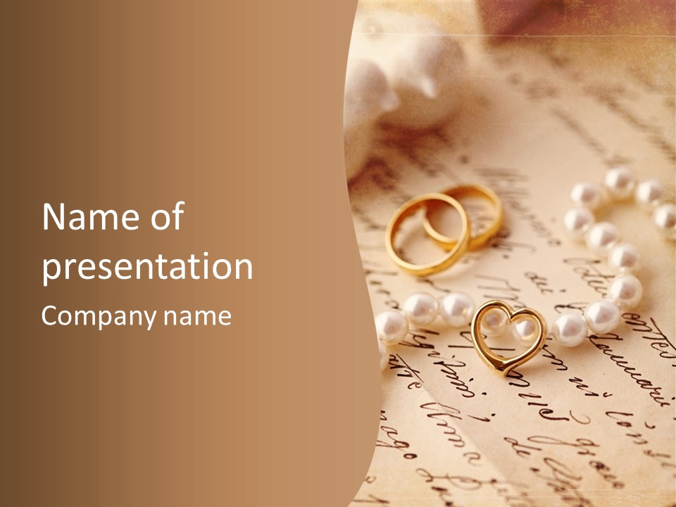 Wedding Wedding Ring Wedding Background PowerPoint Template