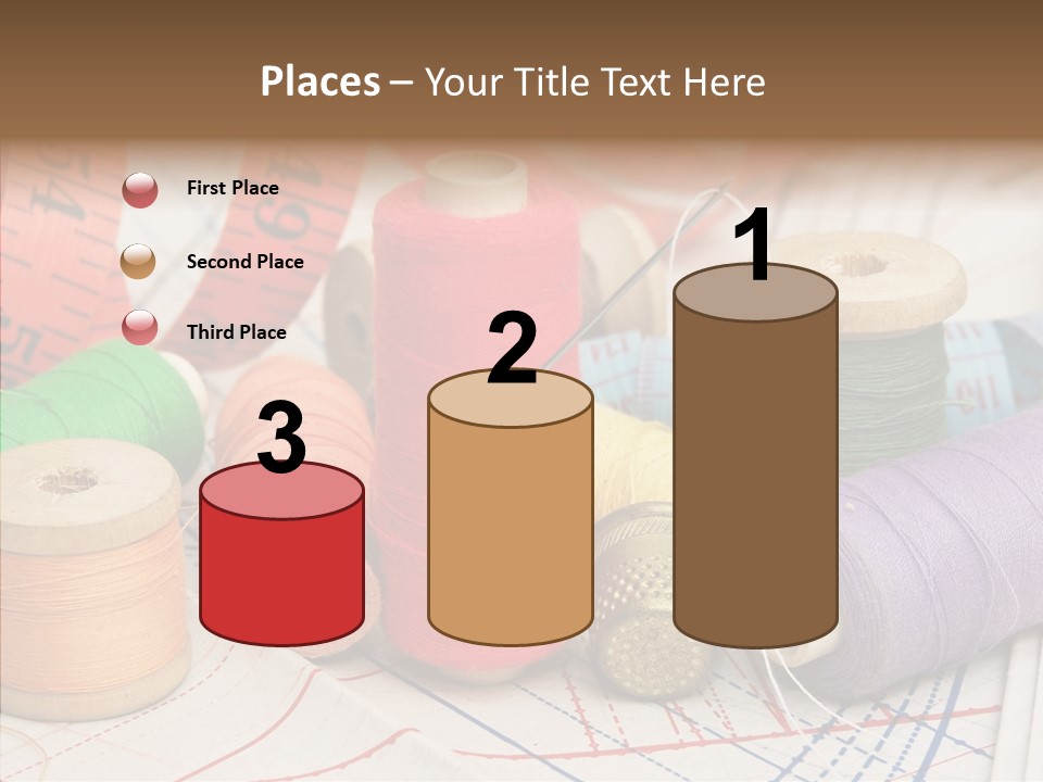 Reel Textile Bobbin PowerPoint Template