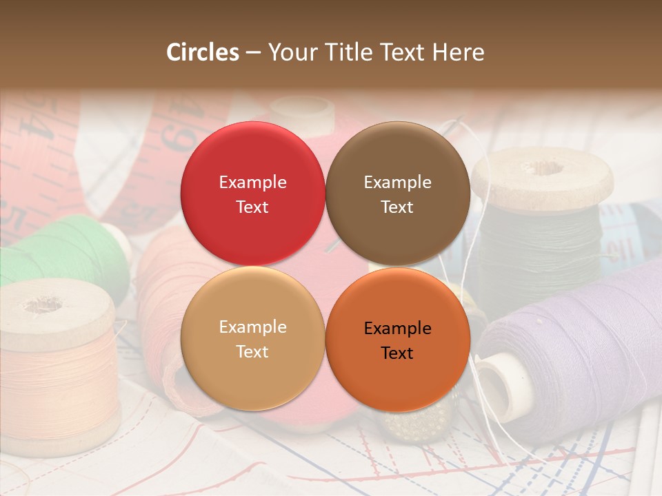 Reel Textile Bobbin PowerPoint Template