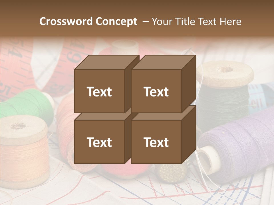 Reel Textile Bobbin PowerPoint Template