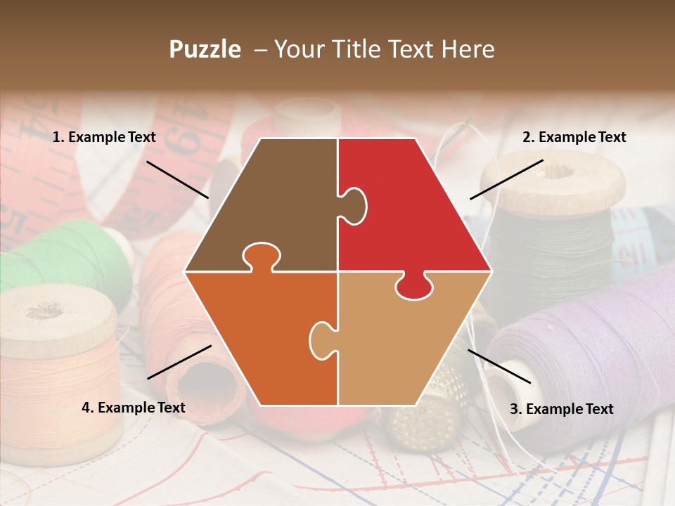 Reel Textile Bobbin PowerPoint Template