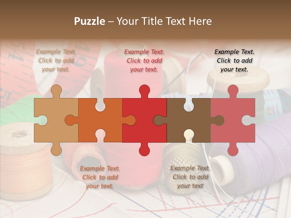 Reel Textile Bobbin PowerPoint Template