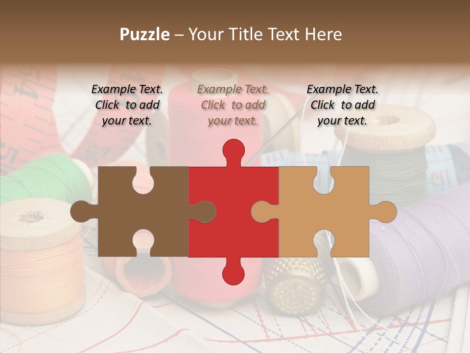 Reel Textile Bobbin PowerPoint Template