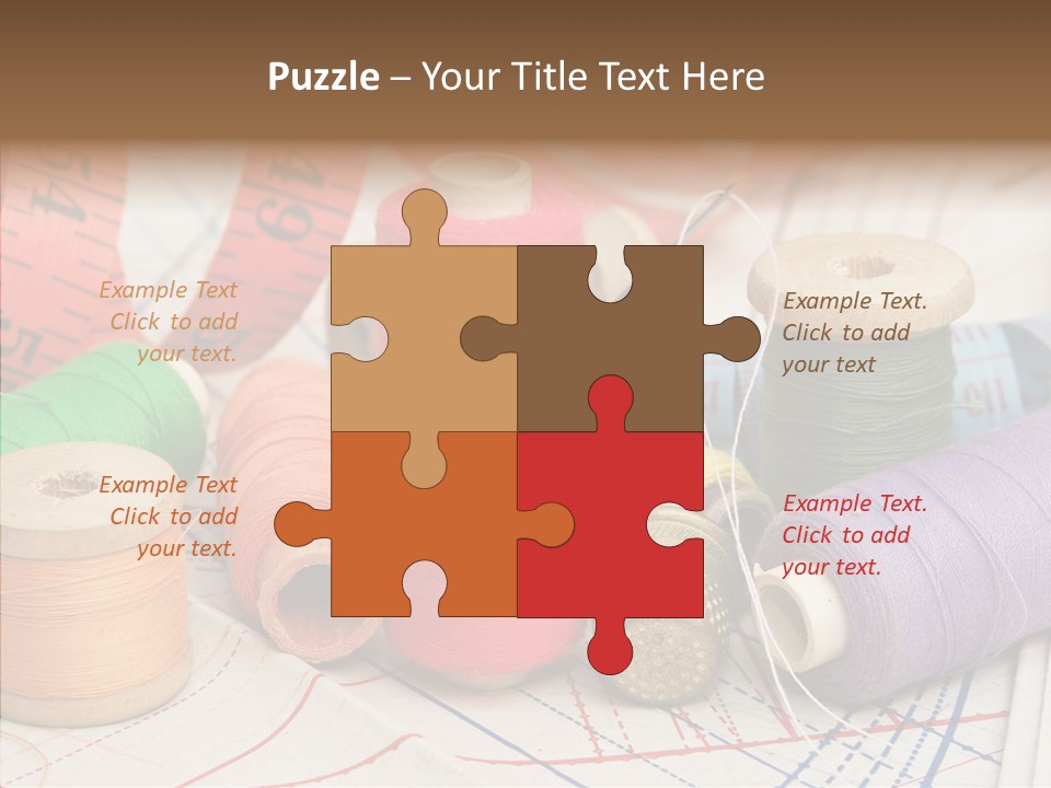 Reel Textile Bobbin PowerPoint Template