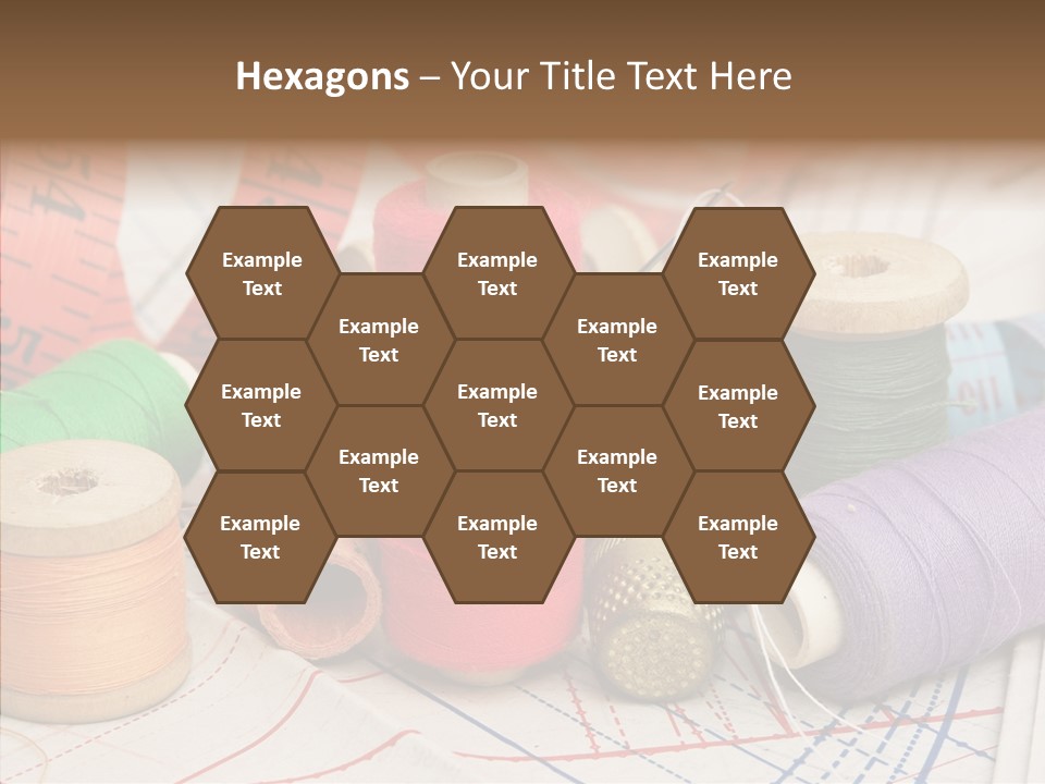 Reel Textile Bobbin PowerPoint Template