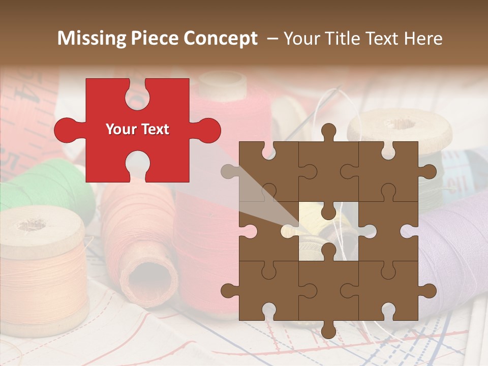 Reel Textile Bobbin PowerPoint Template