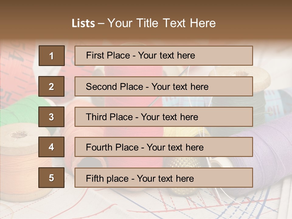 Reel Textile Bobbin PowerPoint Template