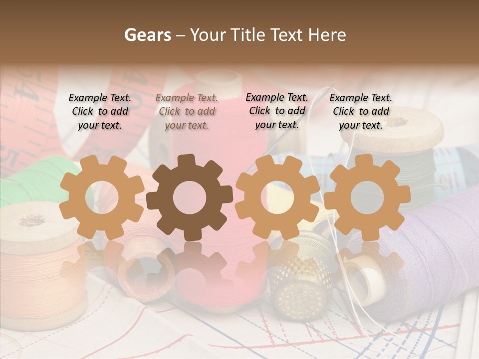 Reel Textile Bobbin PowerPoint Template