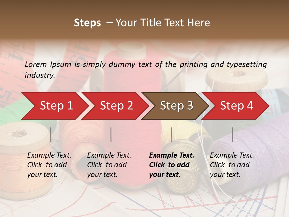Reel Textile Bobbin PowerPoint Template