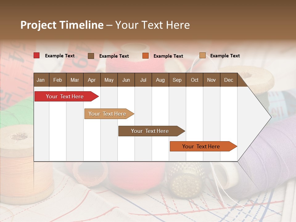 Reel Textile Bobbin PowerPoint Template