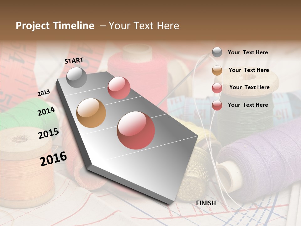 Reel Textile Bobbin PowerPoint Template