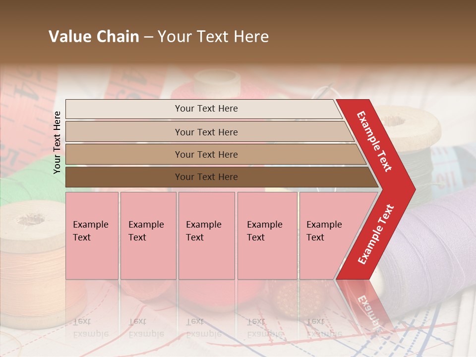 Reel Textile Bobbin PowerPoint Template