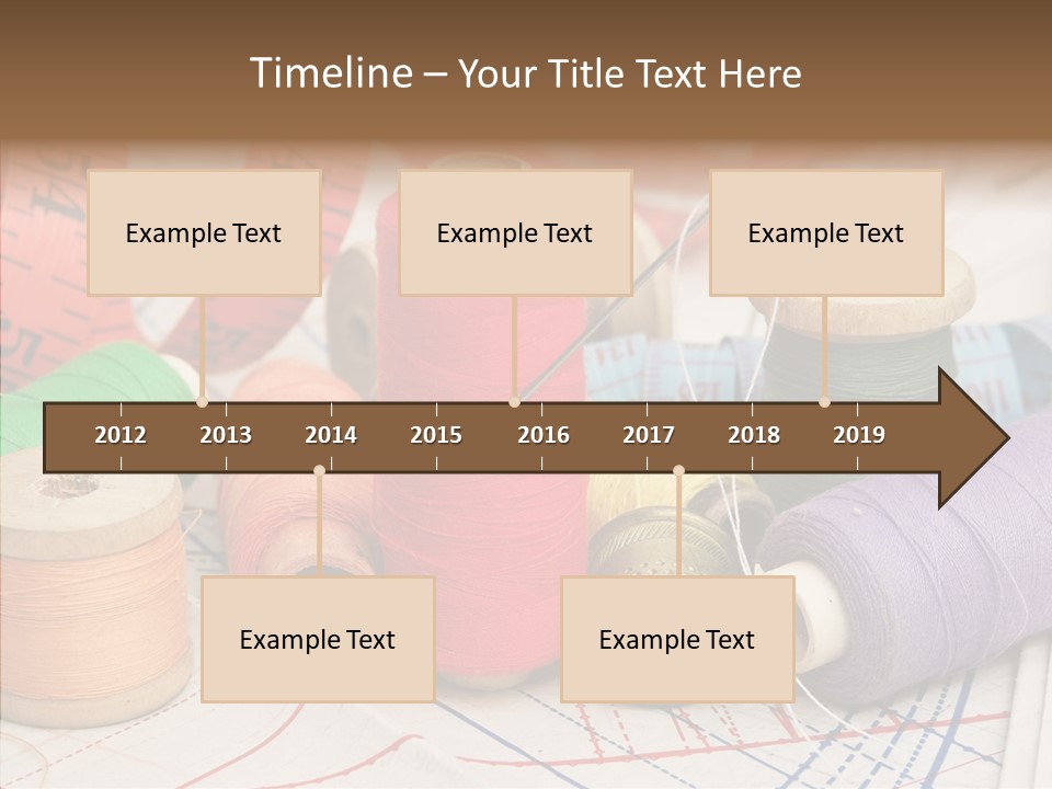 Reel Textile Bobbin PowerPoint Template