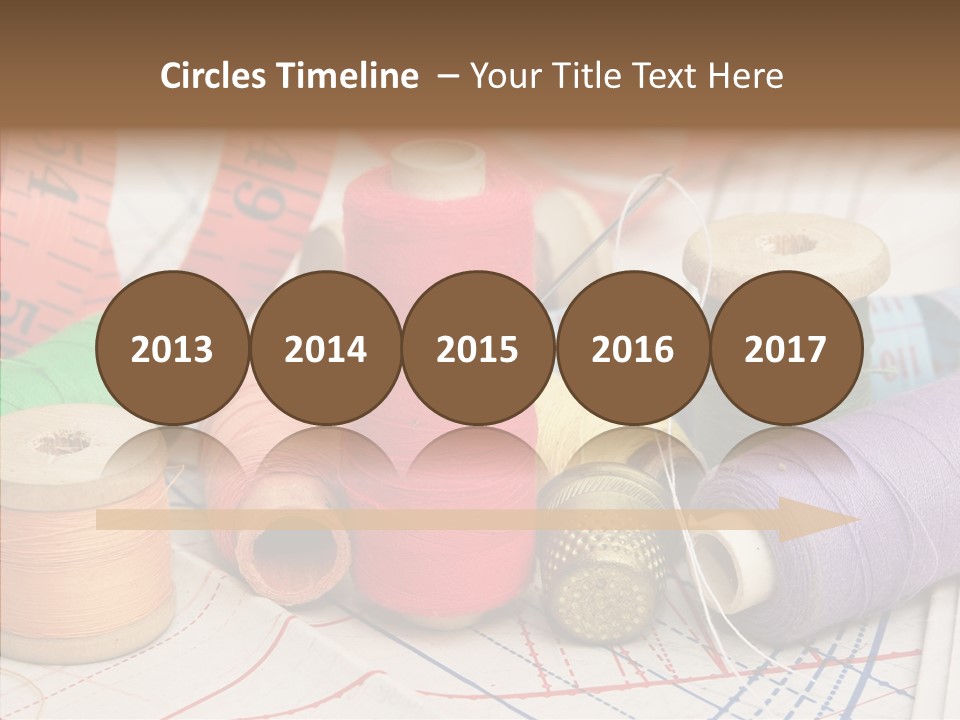 Reel Textile Bobbin PowerPoint Template