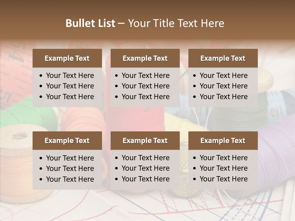 Reel Textile Bobbin PowerPoint Template