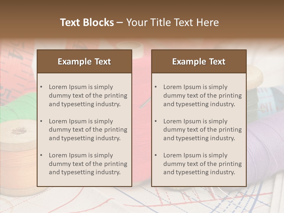 Reel Textile Bobbin PowerPoint Template