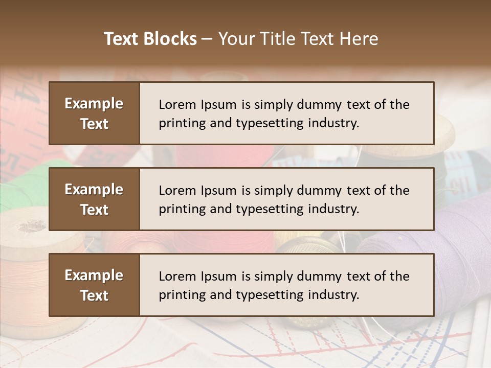 Reel Textile Bobbin PowerPoint Template