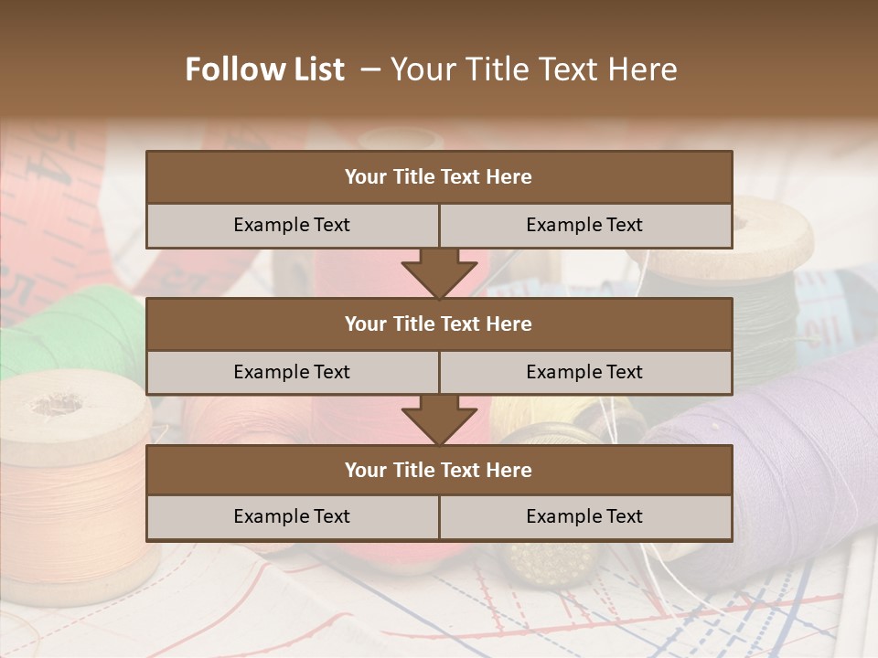 Reel Textile Bobbin PowerPoint Template