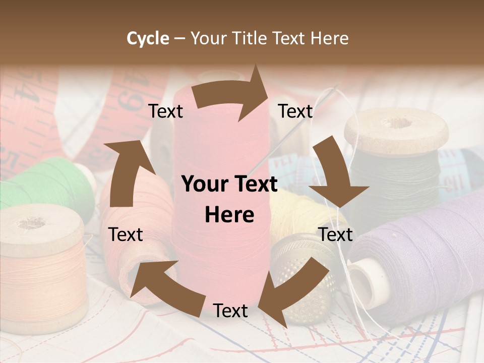 Reel Textile Bobbin PowerPoint Template