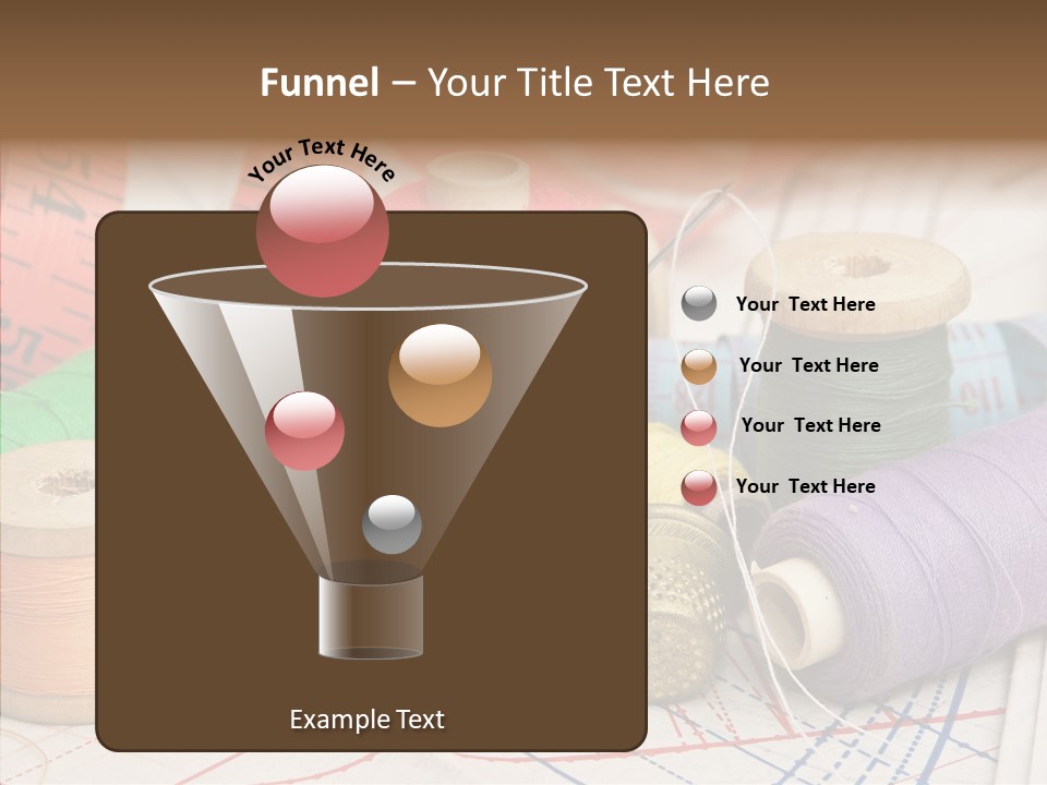 Reel Textile Bobbin PowerPoint Template