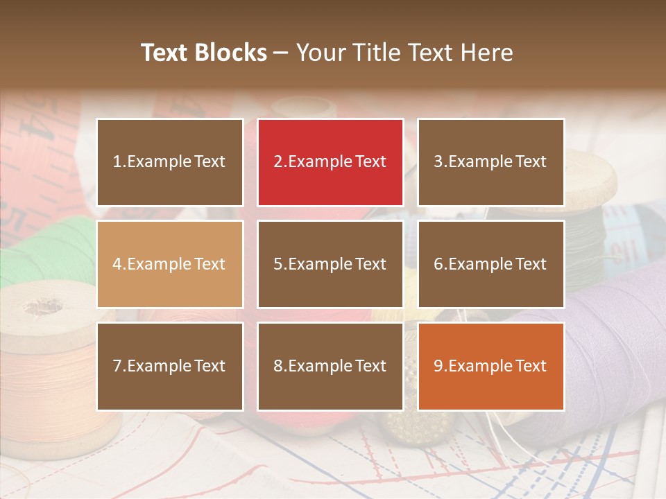 Reel Textile Bobbin PowerPoint Template