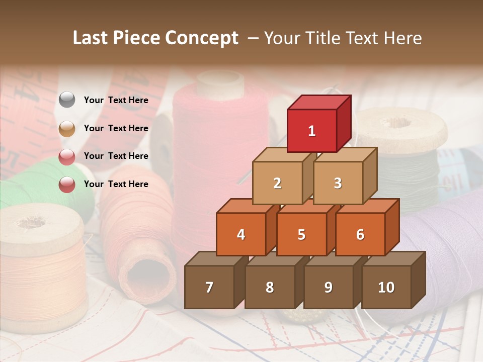 Reel Textile Bobbin PowerPoint Template